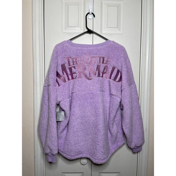NEW Disney The Little Mermaid Ariel Purple Fuzzy Spirit Jersey Top Size Small - Picture 5 of 8